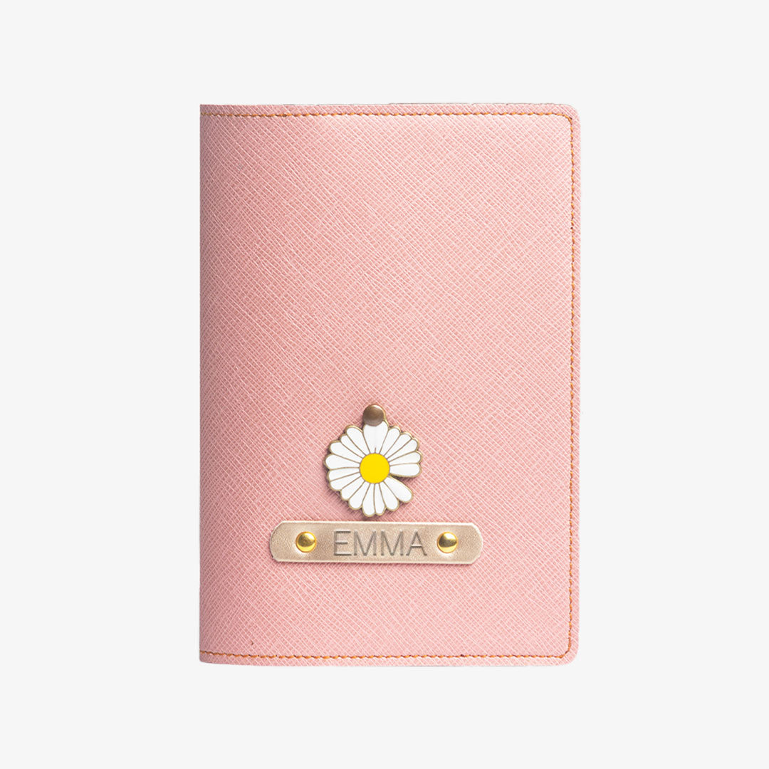 Personalized Passport Cover - Salmon Pink