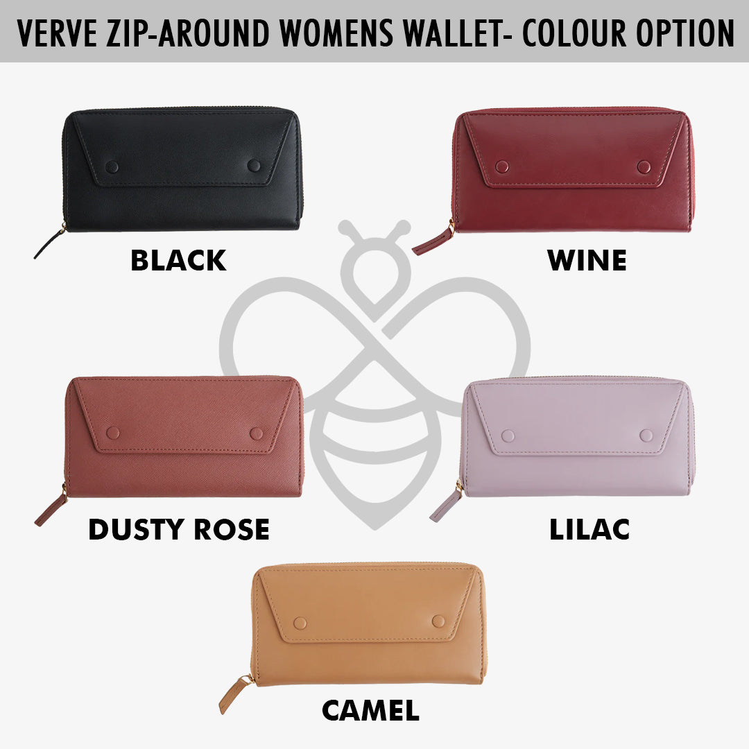 Verve Zip-around Womens Wallet - Dusty Rose