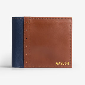 Personalized Leather Men's Wallet - Brown
