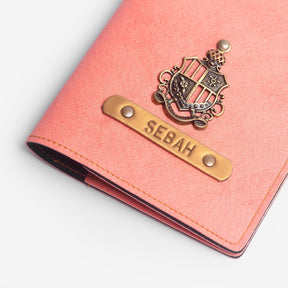The Messy Corner Passport Cover Personalized Passport Cover - Peach
