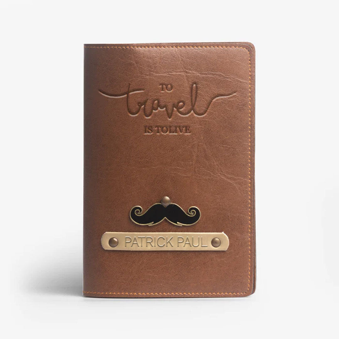 Personalized Passport Cover - Travel is to Live