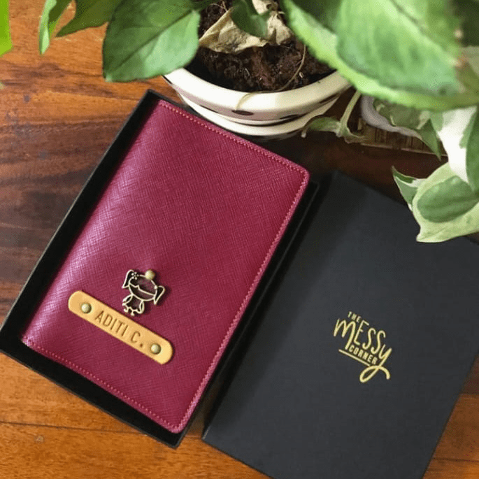 The Messy Corner OPTIONS_HIDDEN_PRODUCT Wine Couple Adventure Passport Cover - Color Selected