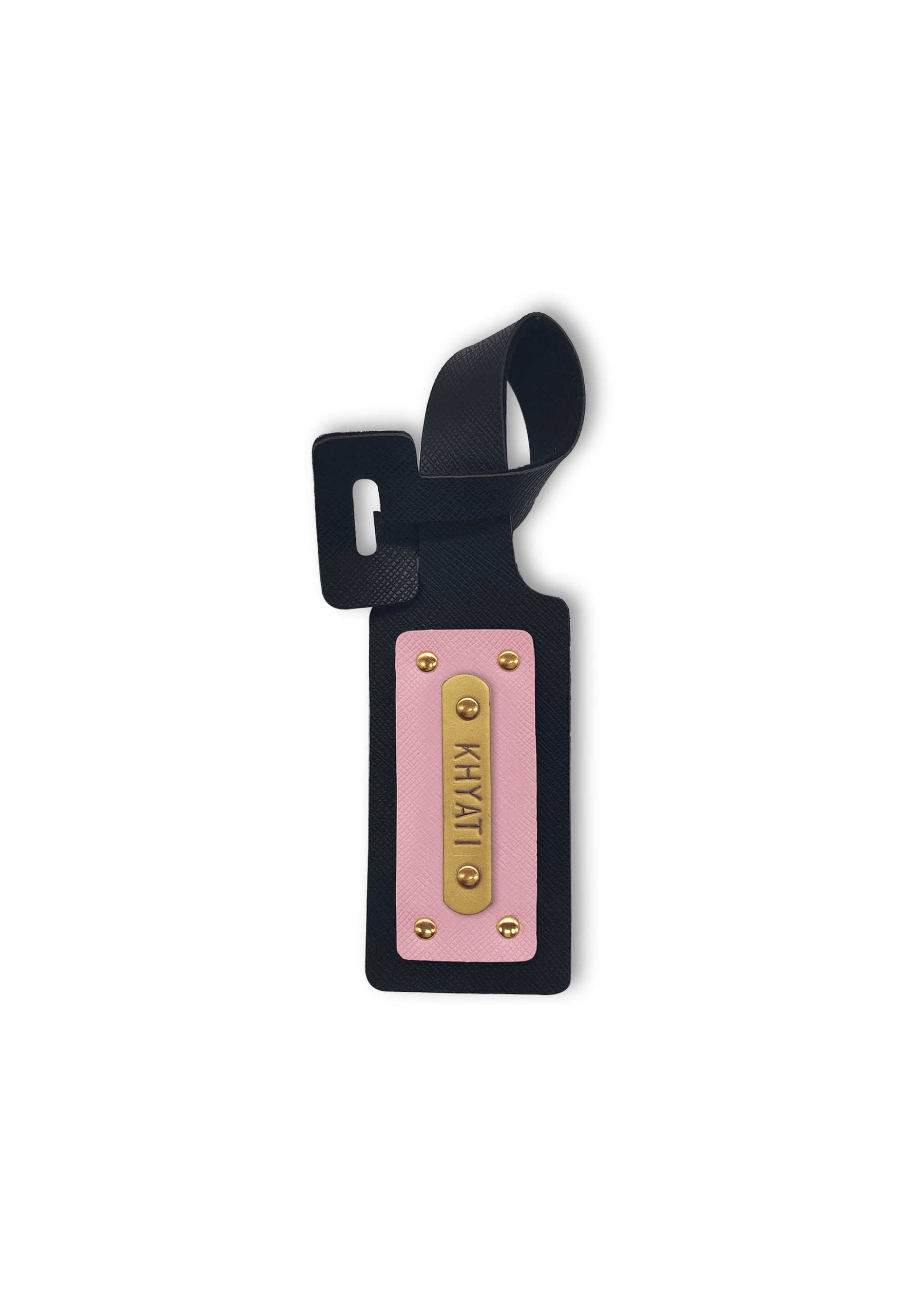 The Messy Corner OPTIONS_HIDDEN_PRODUCT Salmon Pink with black Luggage Tag Color Selected