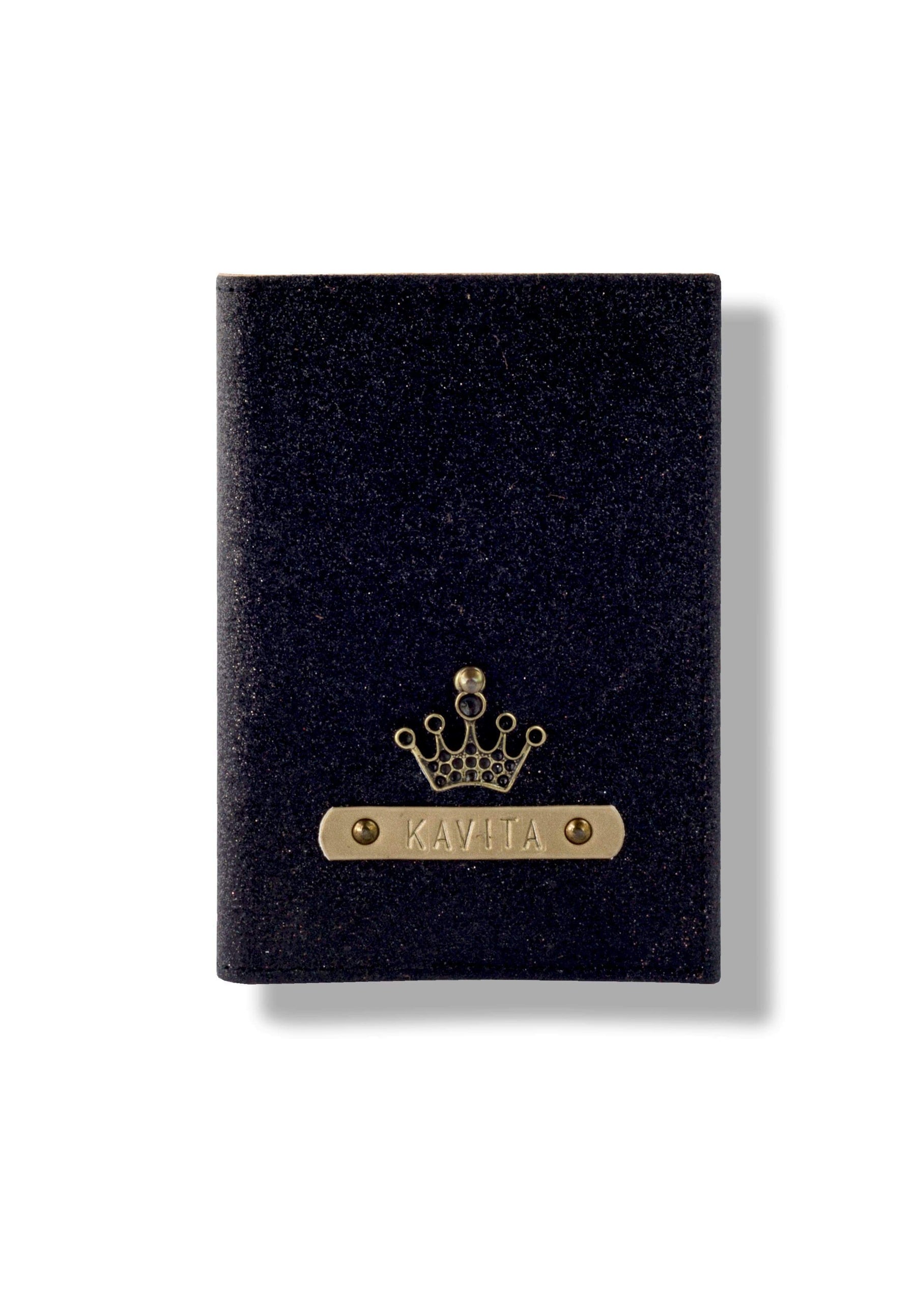The Messy Corner OPTIONS_HIDDEN_PRODUCT Black Glitter Passport Cover - Color Selected