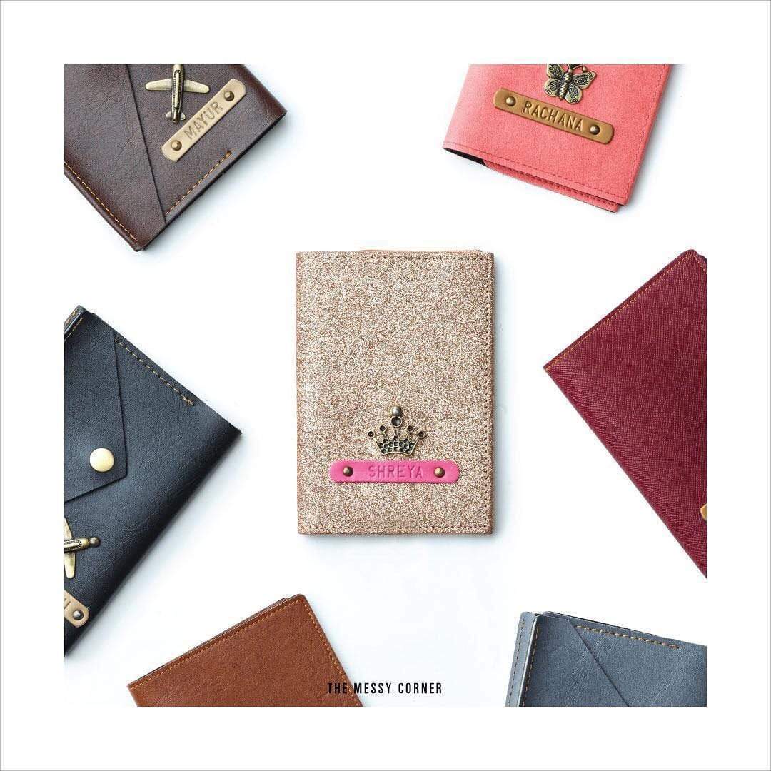 The Messy Corner OPTIONS_HIDDEN_PRODUCT Rose Gold Glitter Passport Cover - Color Selected